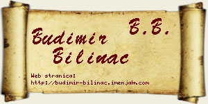 Budimir Bilinac vizit kartica